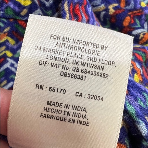 Maeve Anthropologie Multicolor Sleeveless Women's button down Top size M - Picture 13 of 13